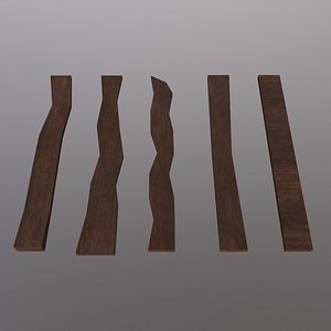 Wood Game Ready Low Poly 3D Model