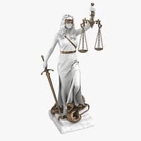 Lady Justice 3D Model