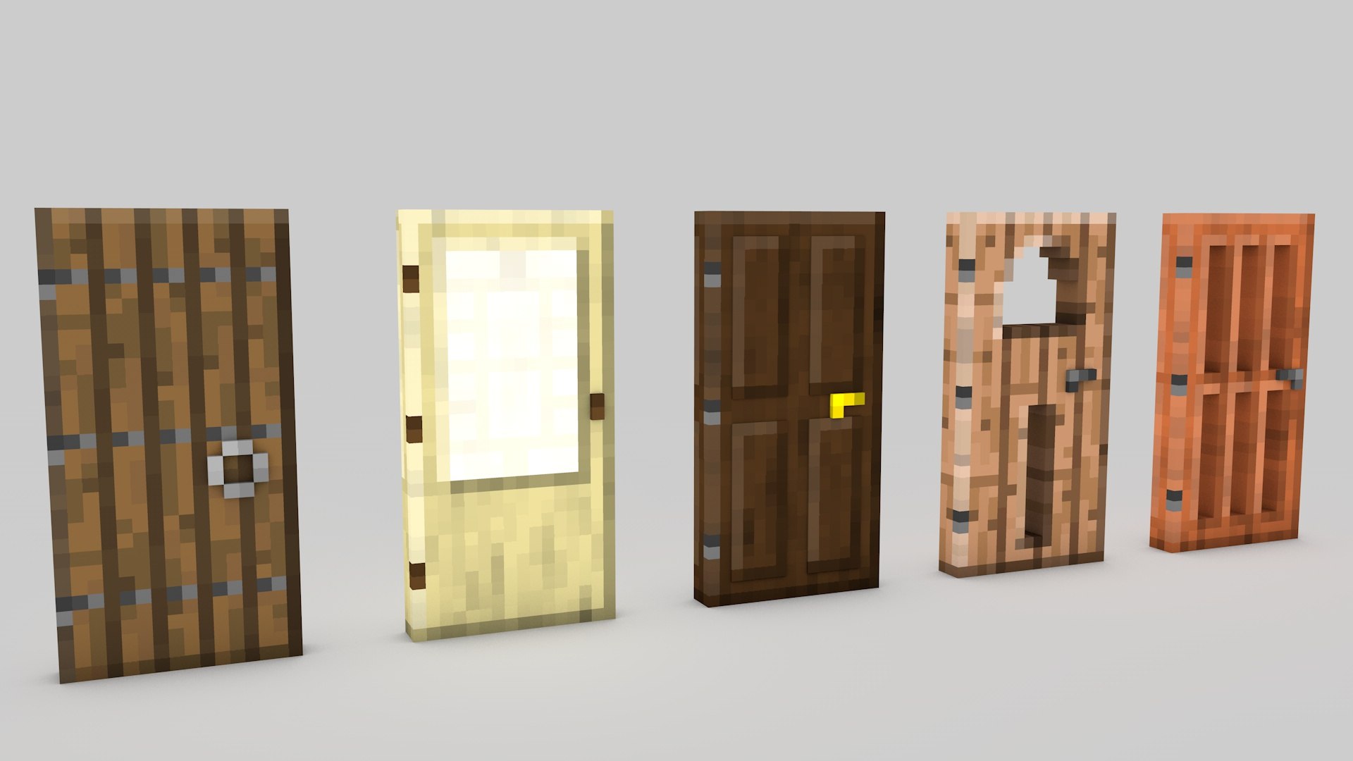 minecraft doors - 3D model by realism (@RealismModels) [9f2e1bb]