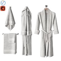 White bathrobe and towels