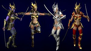 3D model Low-poly game model Elf
