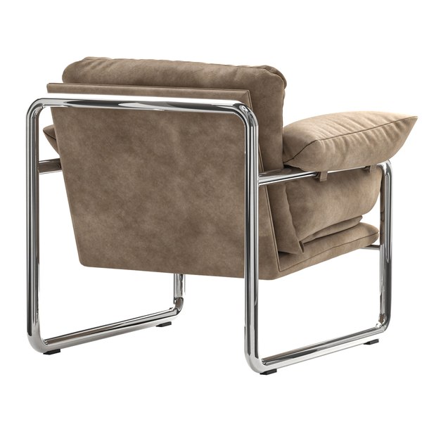 West Elm Desmond Leather Chair 3D model TurboSquid 2399977