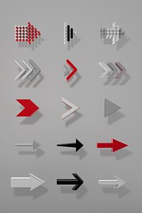 Arrow icon stylized product 15 pack collection ui logo 2 model