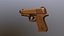Stylizowany drewniany pistolet-rekwizyt