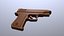 Stylizowany drewniany pistolet-rekwizyt