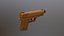 Stylizowany drewniany pistolet-rekwizyt