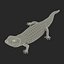 3d model blue tongued skink pose