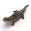 3d model blue tongued skink pose