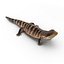 3d model blue tongued skink pose