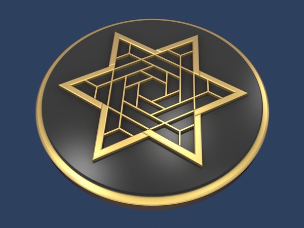 Star david medallion 3D - TurboSquid 1430001