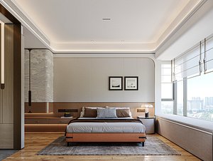 3D Modern bedroom model