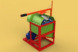 COCONUT PEELING TOOL DEHUSKER PEELER MACHINE REMOVAL SKIN FRUIT 3D