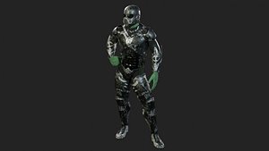 Low-Poly Alien Warrior 3D model