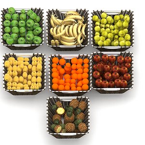 fruit set in wicker basket