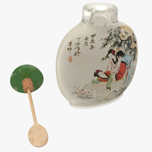 chinese snuff bottle spoon 3d model