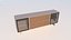 Mobile TV contemporaneo con dettagli in legno modello 3D