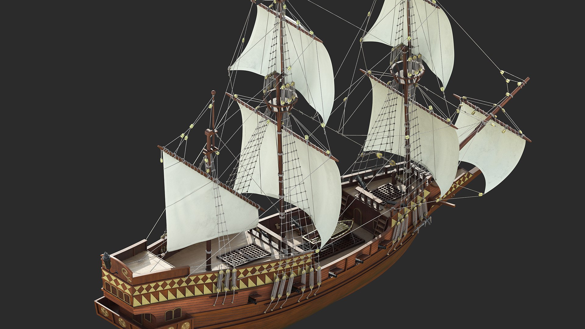 3D Buccaneer Ship Model - TurboSquid 2211184