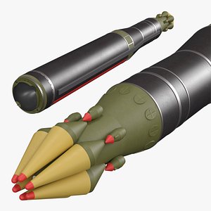 RS-26 Rubezh Multiple Warhead Missile 3D