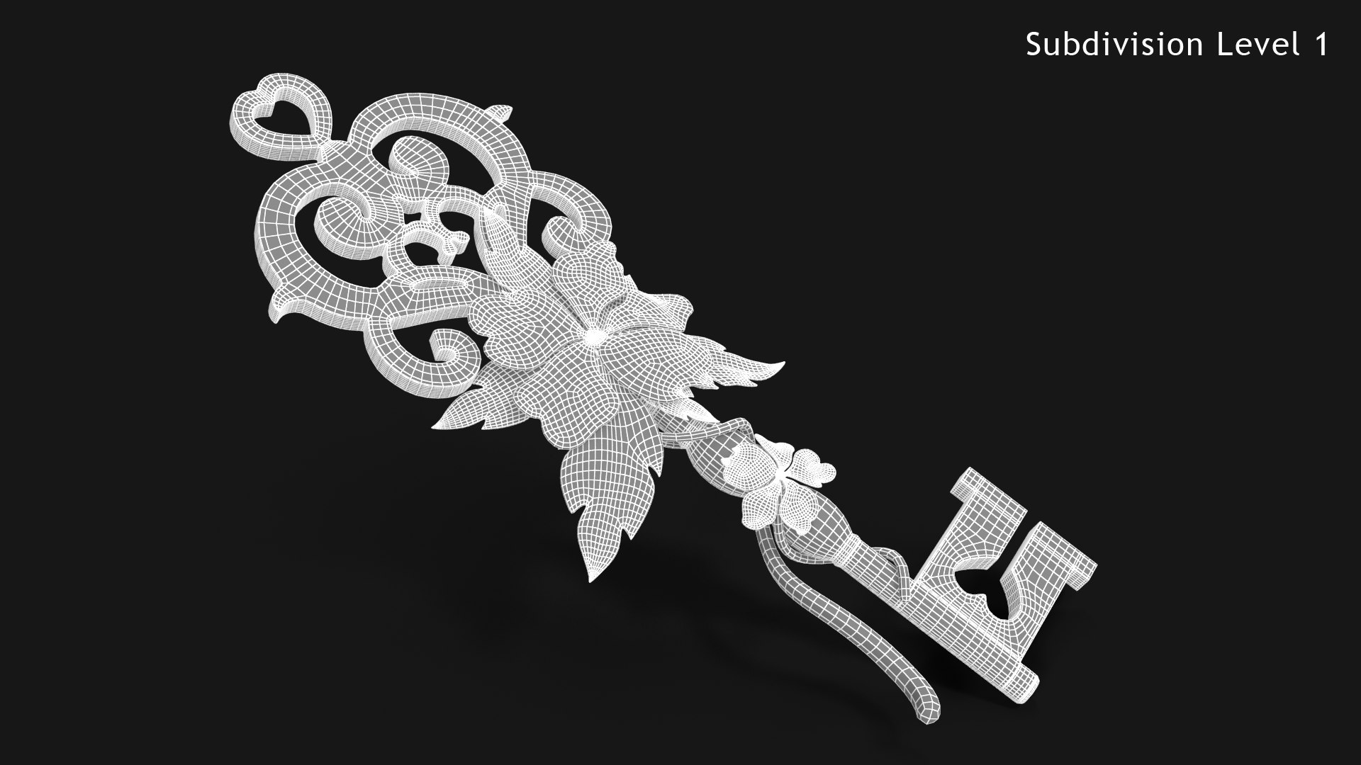 Flower key 3D model TurboSquid 1665273
