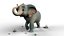 Elefante dei cartoni animati - MAYA Rigged e Blender Rigged