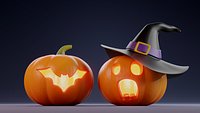 Bat Hallowen Pumpkins