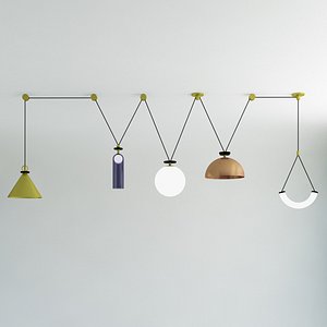 Roll&Hill_Shape Up 5-Piece Chandelier