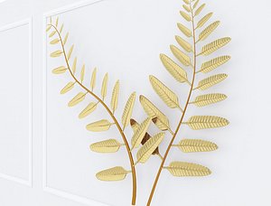 Decorative Metal plants with gold stainless m9