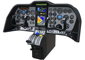 3D Aircraft Control Panel 3 model