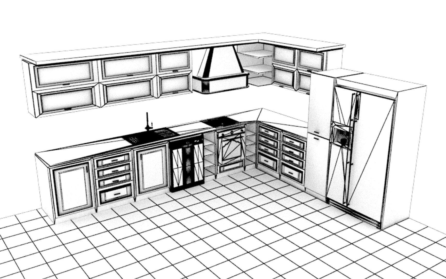 3D Kitchen 2 Model - TurboSquid 1560127