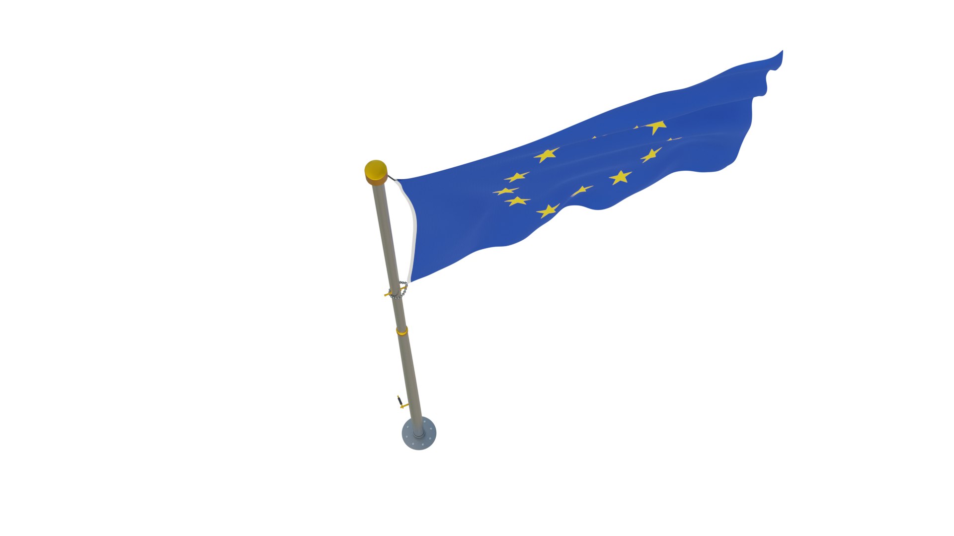 Pole Flag Europian Union 3D - TurboSquid 2202107