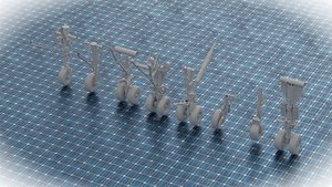 3D 3D Plane Land Wheels Kitbash