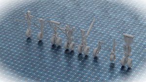 3D Plane Land Wheels Kitbash