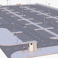 Paid Parking Lot With Barrier Gate