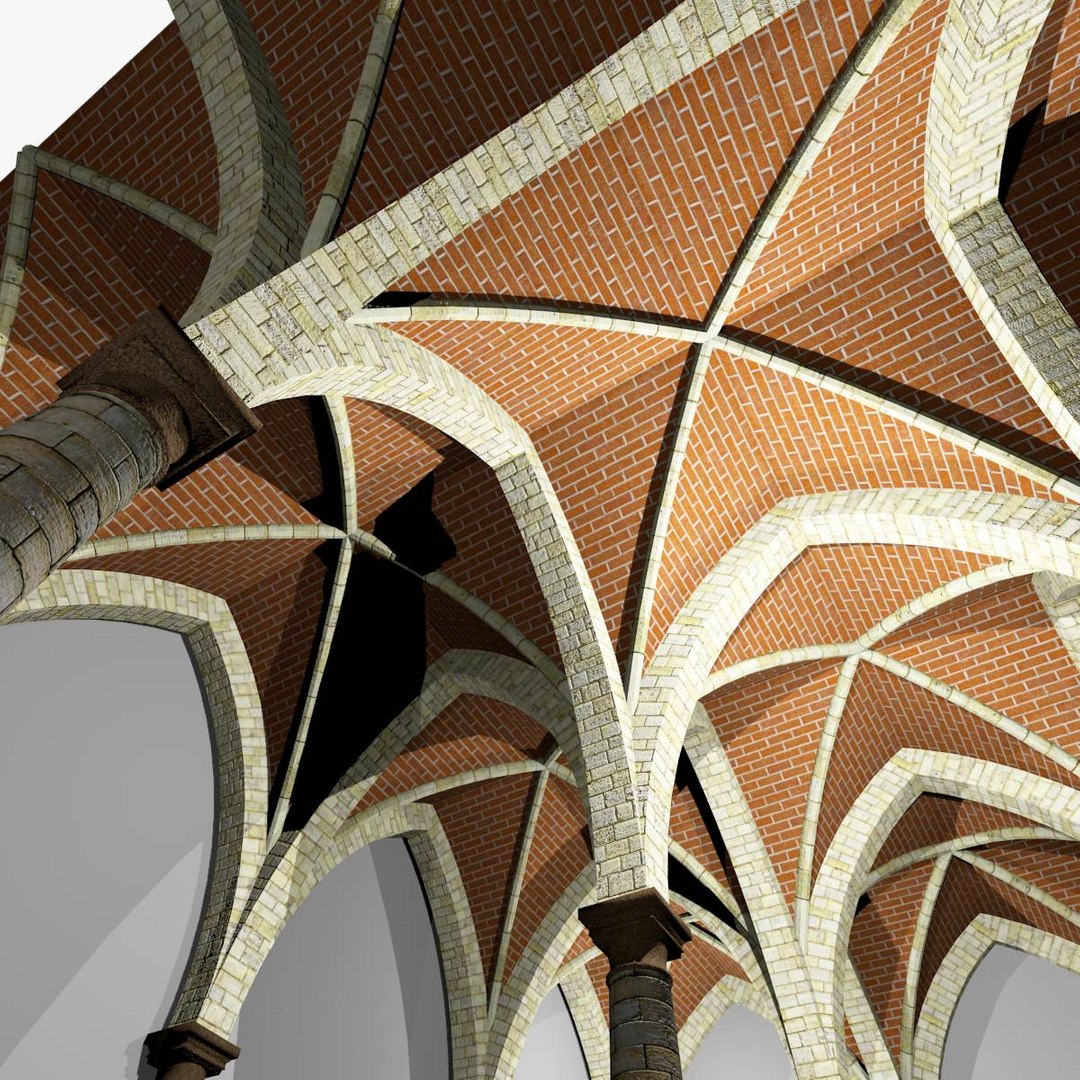 Romanic Vaulting Column Spacings 3d Max