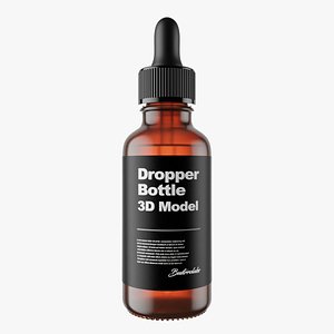 Dropper Bottle & Box 3D Model - Creative Design Market