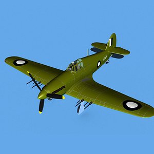 3D Hawker Hurricane MKII V05 model