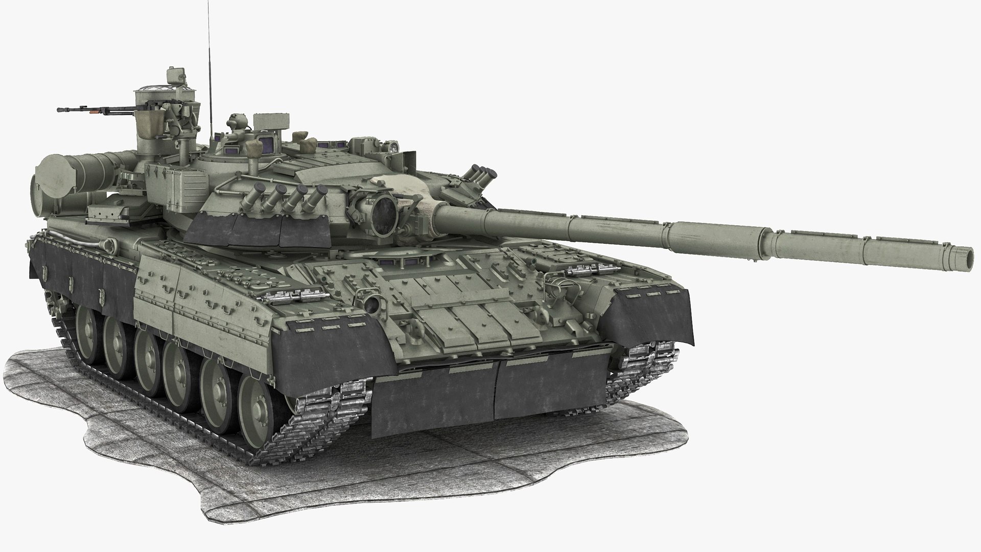 3D T-80U Main Battle Tank Model - TurboSquid 2343056