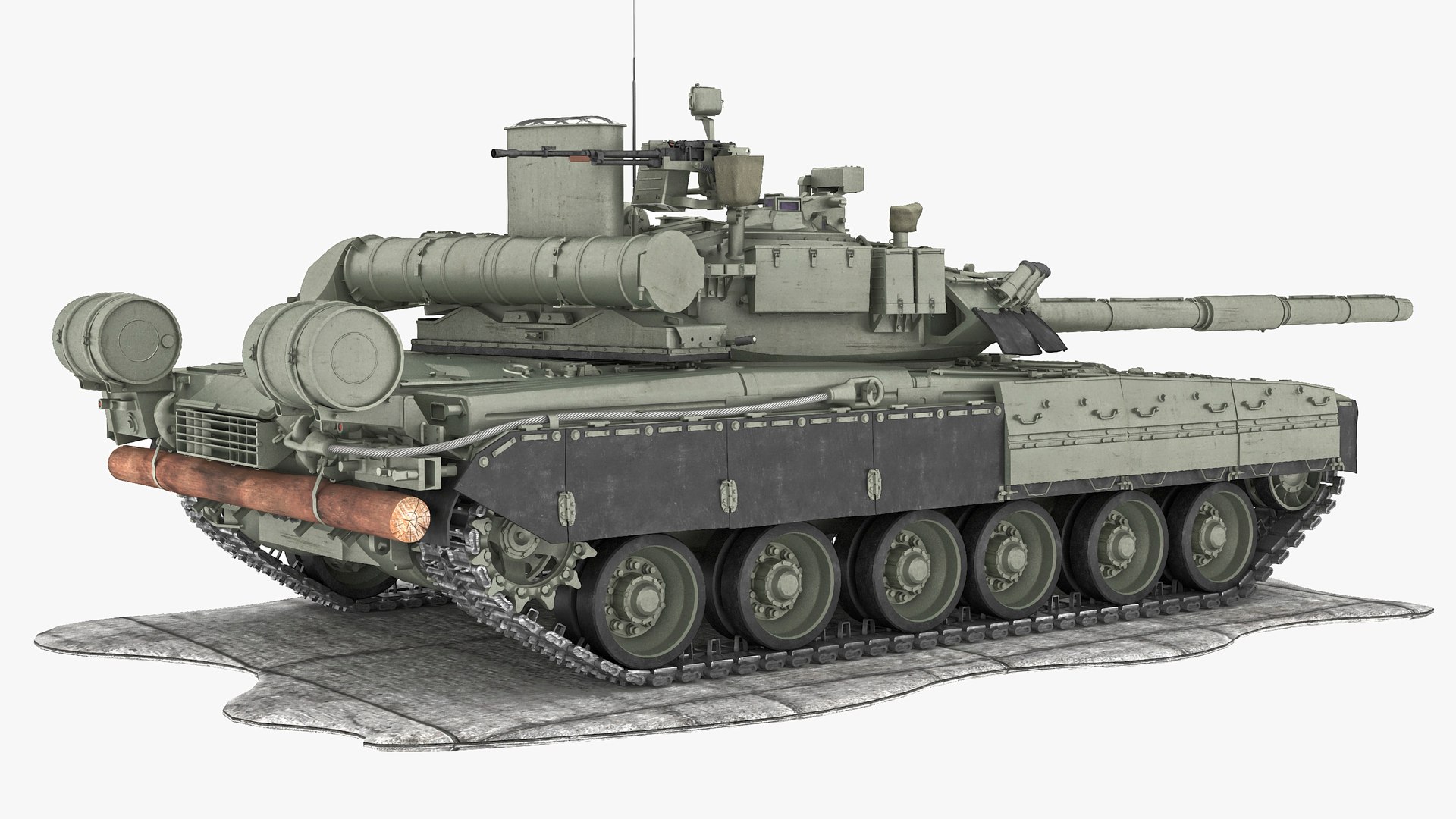 3D T-80U Main Battle Tank Model - TurboSquid 2343056