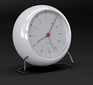 arne jacobsen bankers clock 3d model