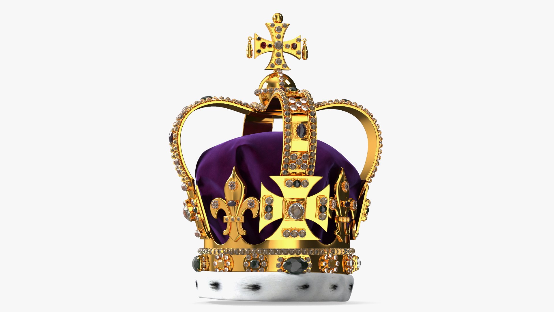 St Edwards Crown 3D model preview