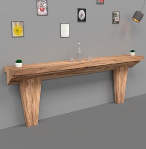 table bar wall 3D model