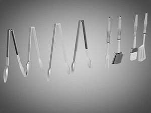 grilling tools 3d model