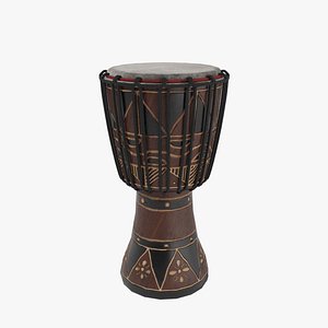 3D Djembe-African Drum model