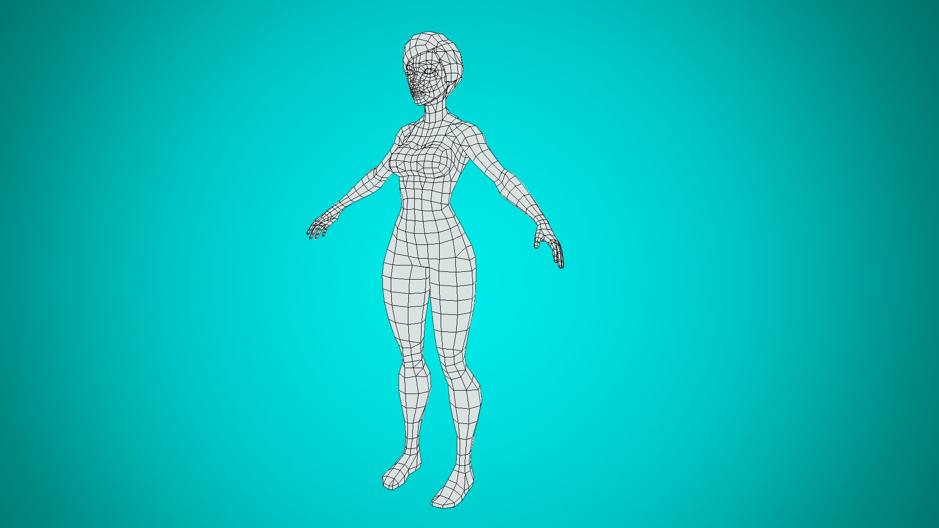 Claire-Stylized Female Character - Game Ready Base Mesh Model 3D Model ...