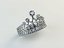 Engagement ring in the form of a crown in white gold with diamonds
