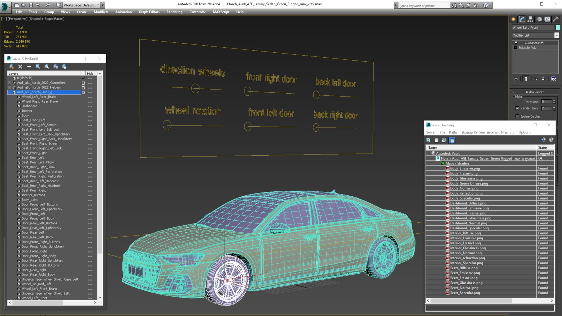 3D model Horch Audi A8L Luxury Sedan Green Rigged https://p.turbosquid.com/ts-thumb/Rm/aUuQ9P/2Q/horchaudia8lluxurysedangreenrigged3dsmodel029/jpg/1668301645/1920x1080/fit_q87/562ee12c8861765d919dbc7a5e418a329389d9c6/horchaudia8lluxurysedangreenrigged3dsmodel029.jpg
