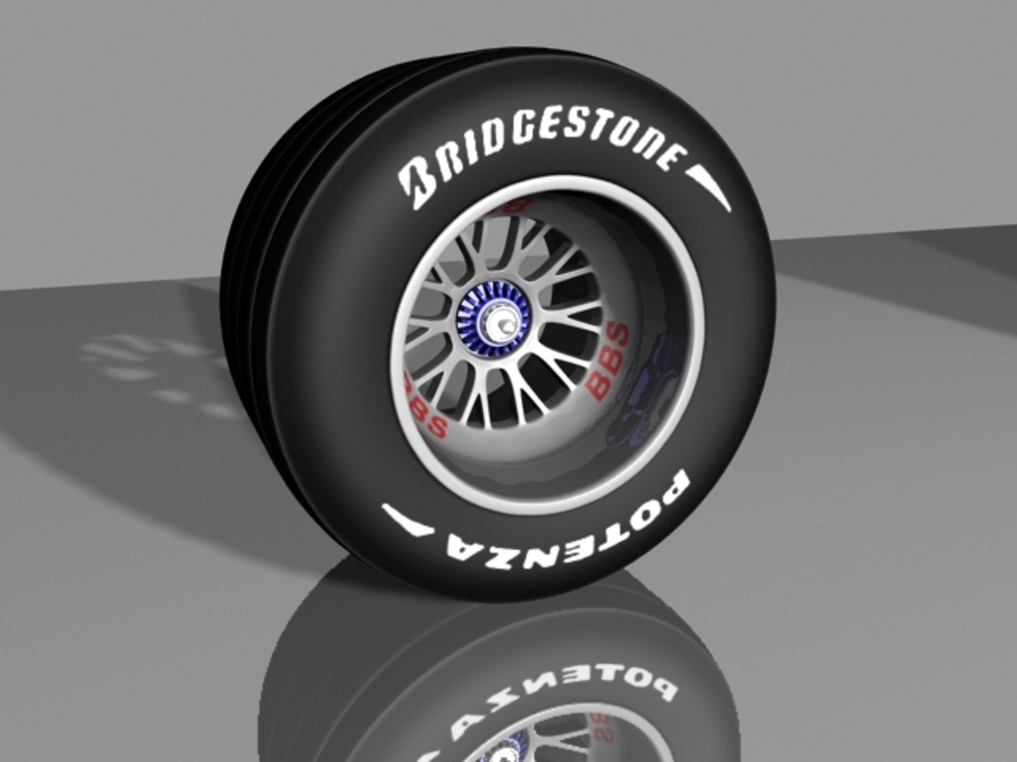 Bbs F1 Wheel Tires 3d Model