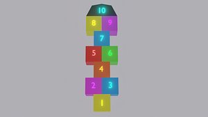3D hopscotch game
