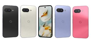 3D Google Pixel 9a All Colors