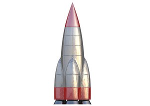 3D retro rocket model